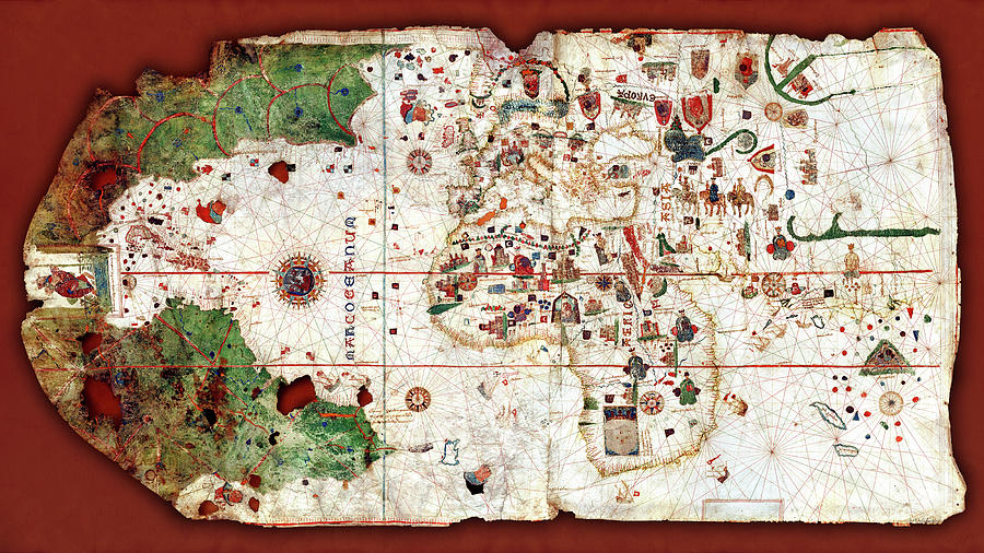 Map of Juan de la Cosa Photograph by Weston Westmoreland
