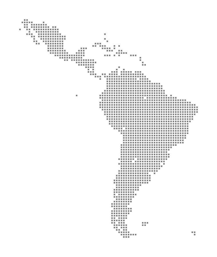 Map of Latin America using Squares Drawing by Jamielawton