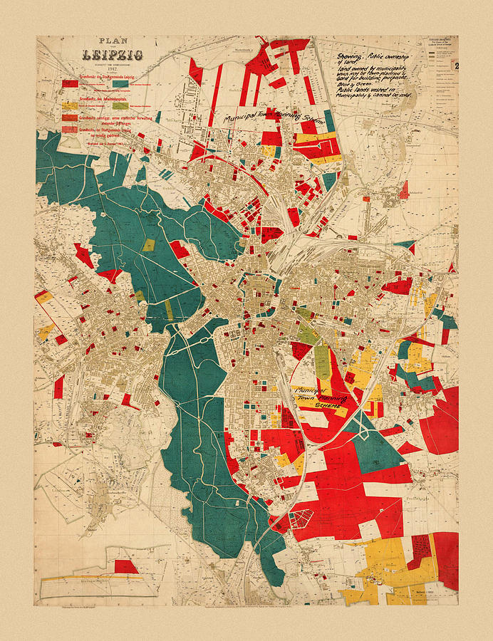 Map Of Leipzig 1912 Photograph by Andrew Fare