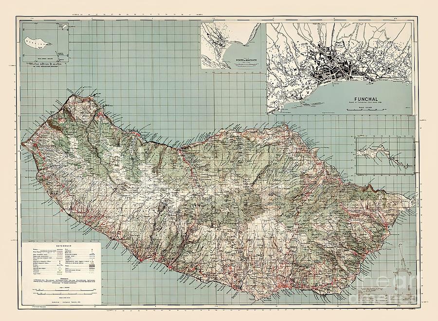 Map Of Madeira 1941 Painting By Yvette Lloyd Pixels   Map Of Madeira 1941 Yvette Lloyd 