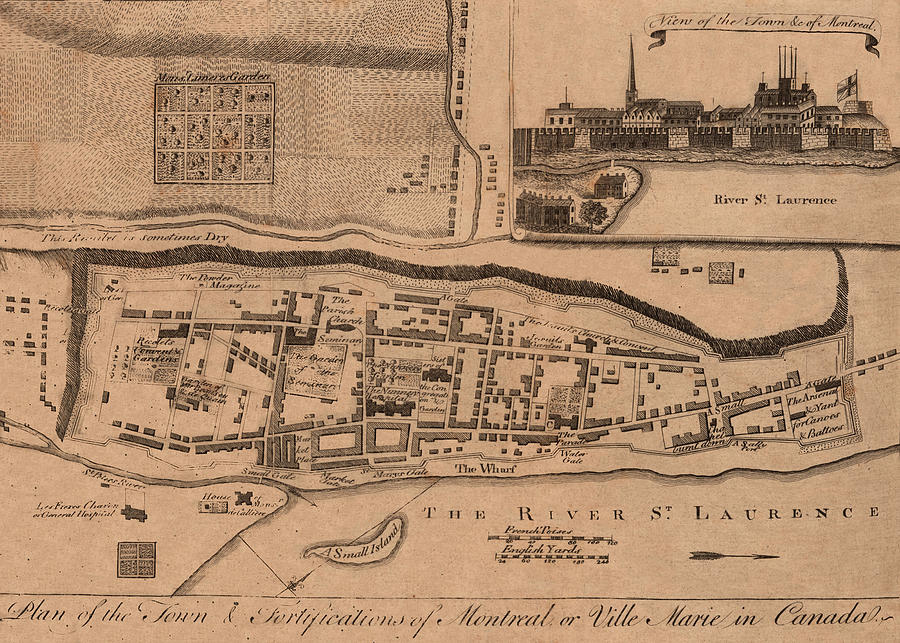 Map Of Montreal 1775 Photograph