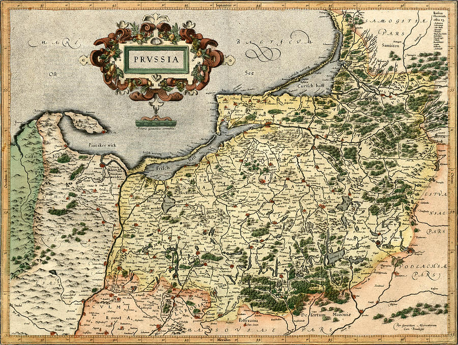 Map Of Prussia 1620 Photograph by Andrew Fare