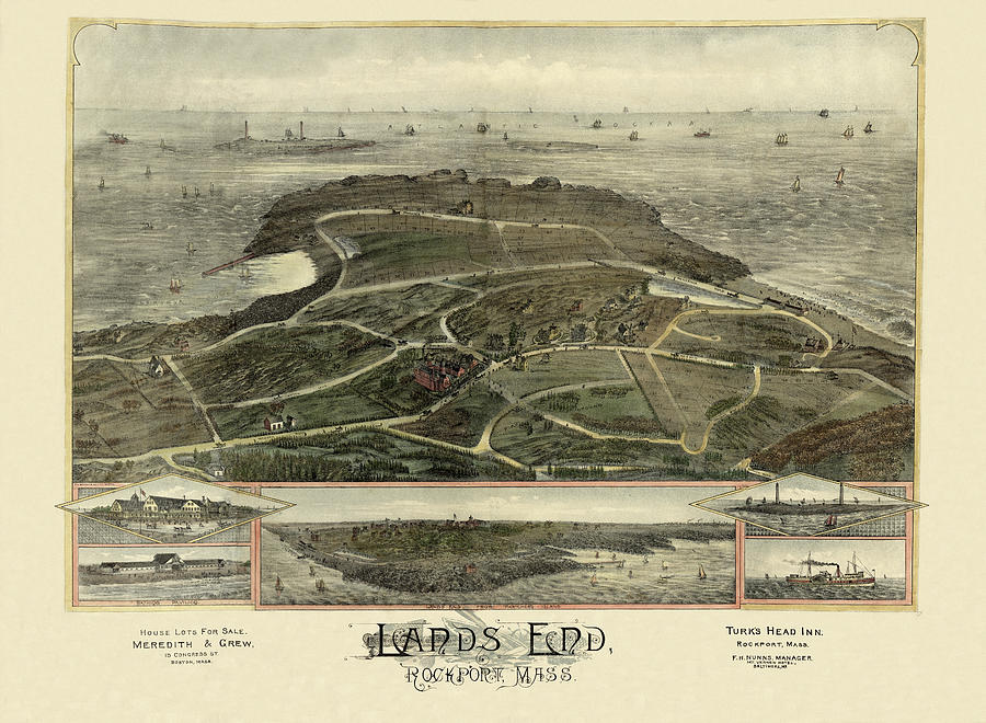 Map Of Rockport 1880 Photograph by Andrew Fare
