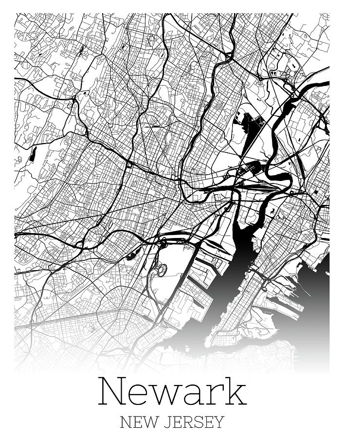 Map of the City Neck Gaiter Newark New Jersey Map Neck Gator Digital ...