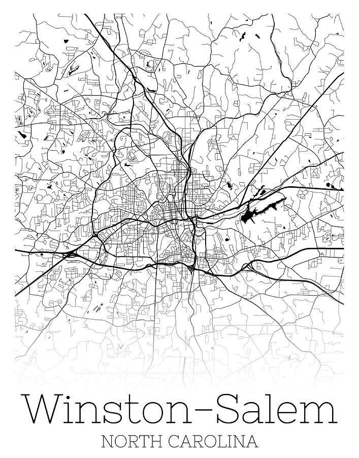 Map of the City Neck Gaiter Winston Salem North Carolina Map Neck Gator ...