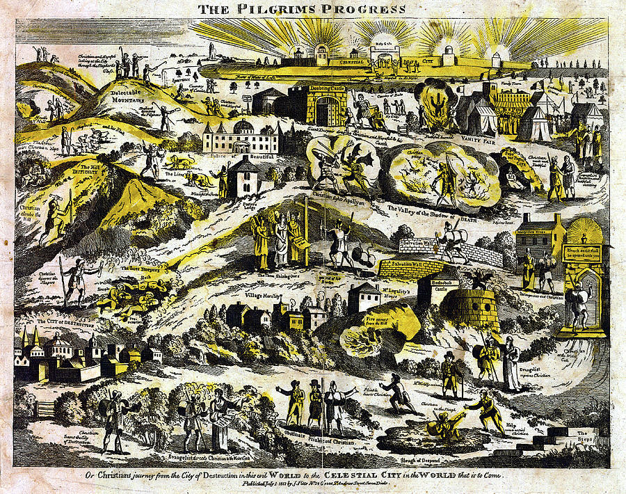 map of christian's journey in pilgrim's progress