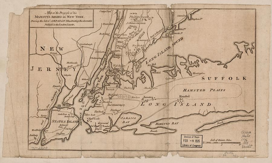 Map of the progress of His Majesty's armies in New York, during the ...