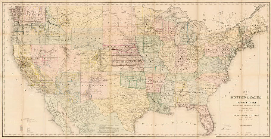 Map of the United States and Territories Showing the extent of Public ...