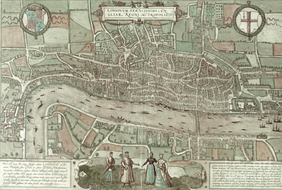 Map Of Tudor London 1558 Granger 