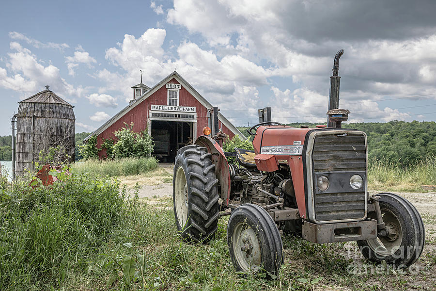 Maple Grove Farm Vintage Tractor Photograph by Edward Fielding