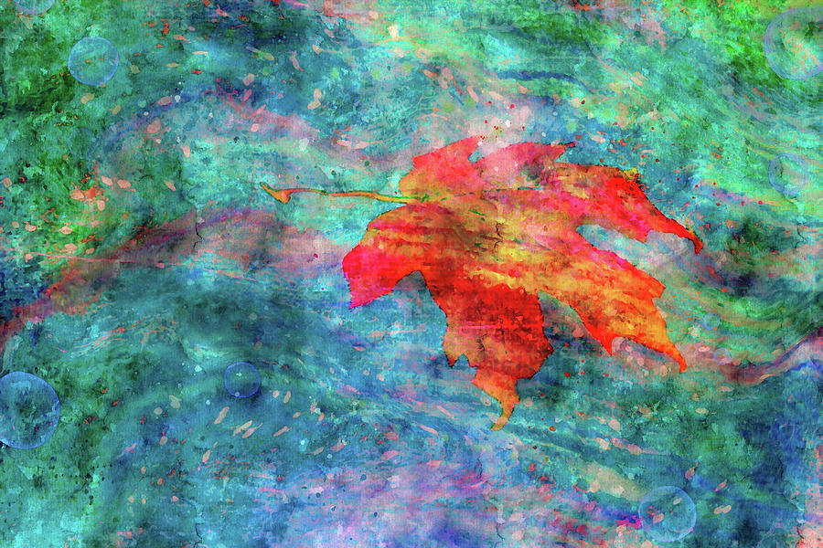 Maple Leaf Flow Digital Art by Peggy Collins