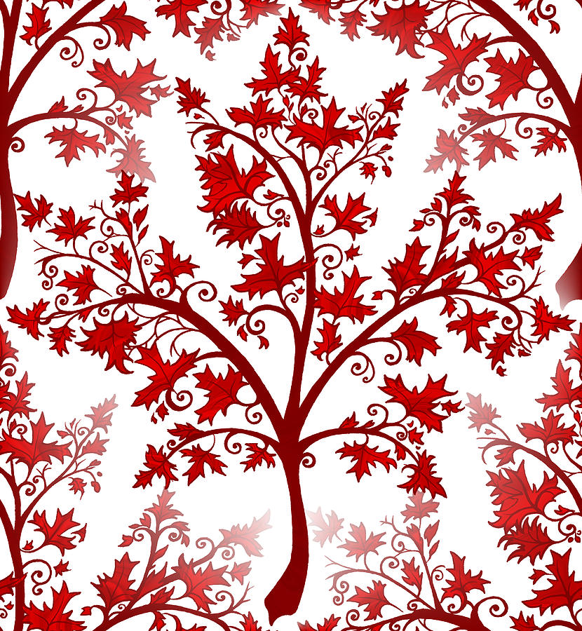 Maple Leaf Maple Tree Tile Digital Art