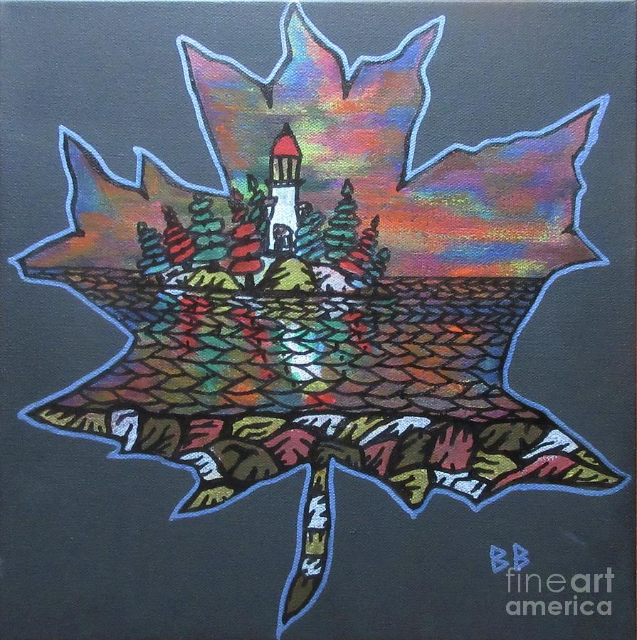 Maple Lighthouse Painting by Bradley Boug