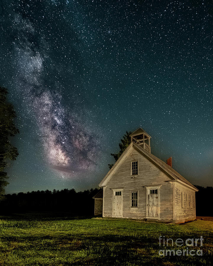 Maple Ridge Schoolhouse Milky Way Photograph by Craig Shaknis