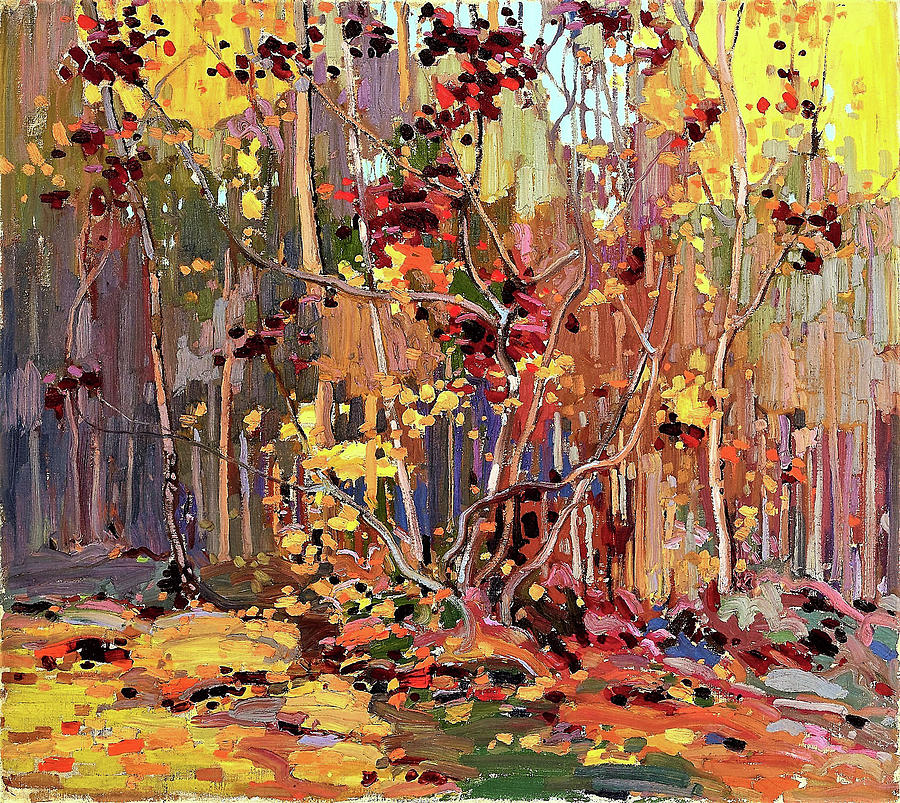 Maple Saplings, October - Digital Remastered Edition Painting by Tom ...