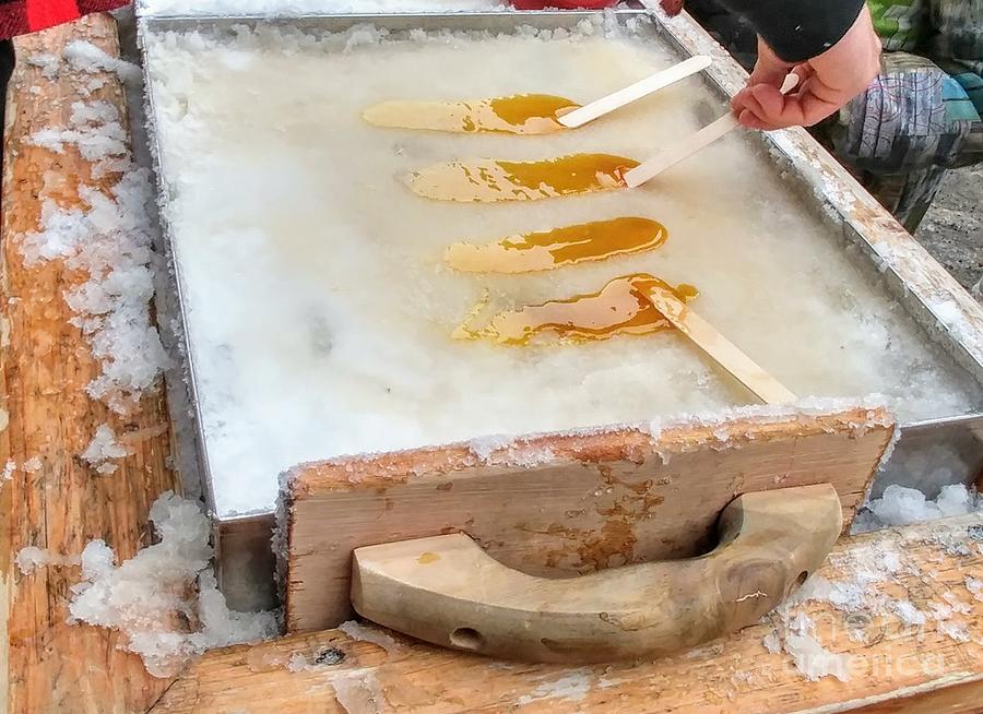 Maple taffy on snow candy Photograph by Louise Lavallee Pixels