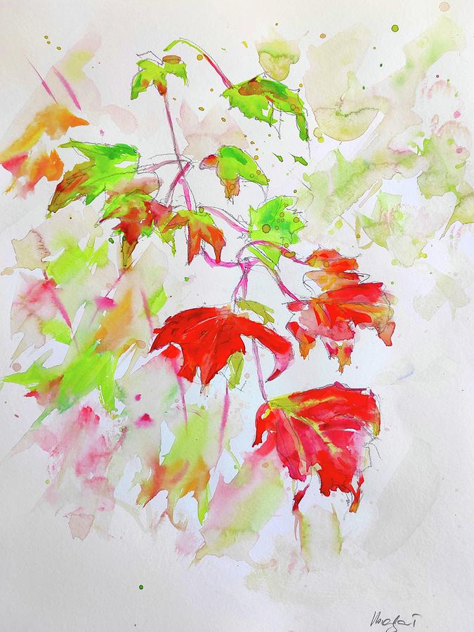 Maple tree branch Painting by Ibolya Taligas - Fine Art America