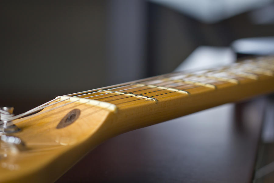 Maple wood neck guitar Photograph by Jordieasy