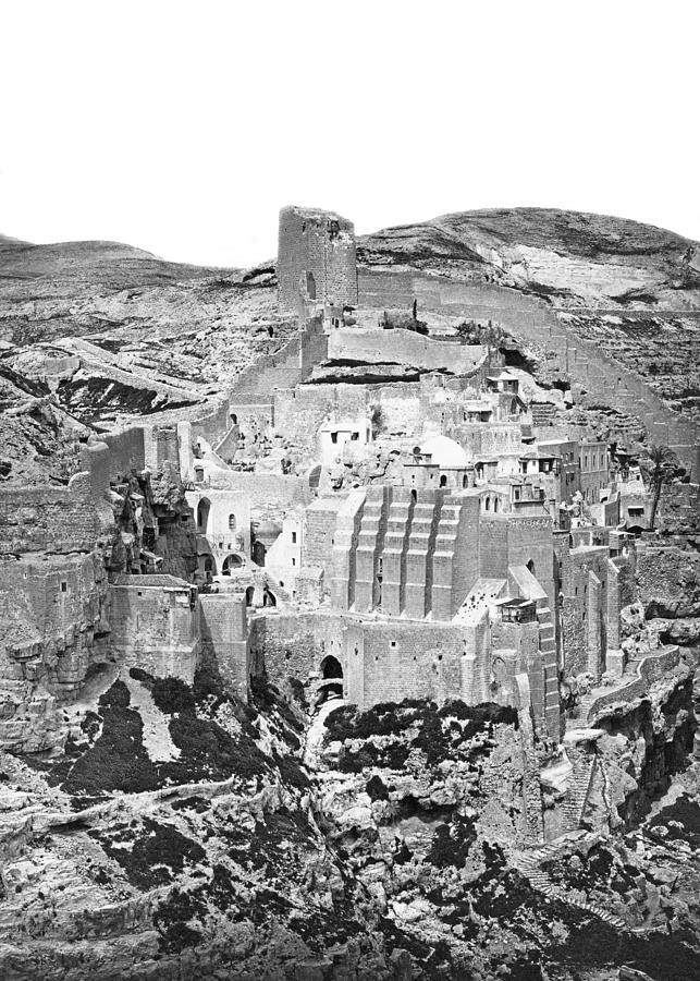 Mar Saba Monastery Before 1882 Photograph by Munir Alawi