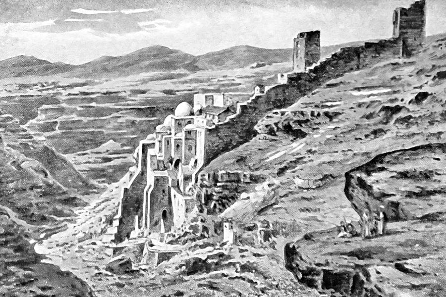 Mar Saba Monastery in 1884 Photograph by Munir Alawi