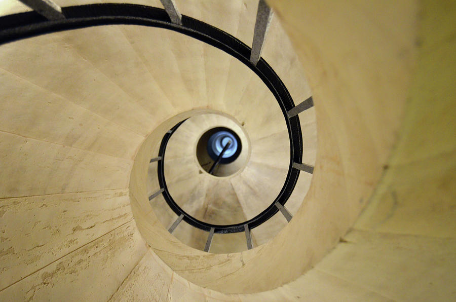 Marble and Iron Nautilus Spiral Staircase to the Pantheon Crypt Paris France Photograph by Shawn OBrien