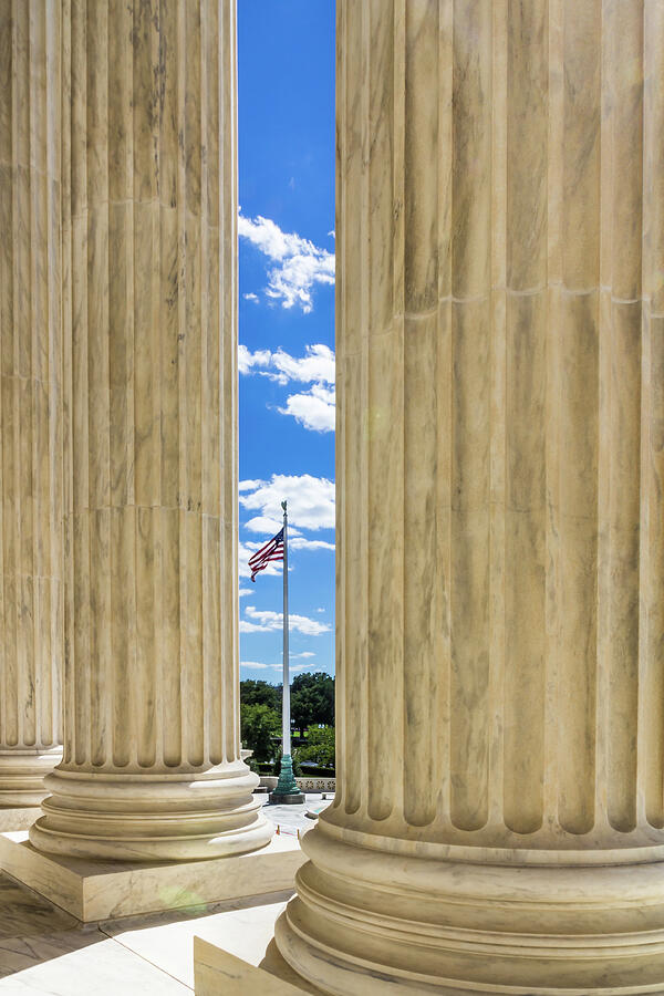 Marble Columns Of The Supreme Court Building Photograph