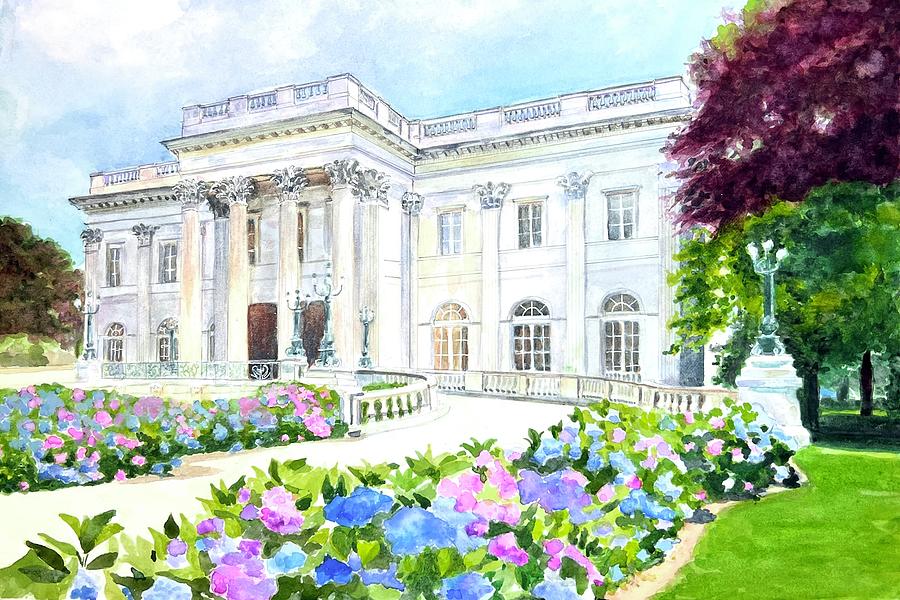 Marble House Newport RI Painting by Patty Kay Hall