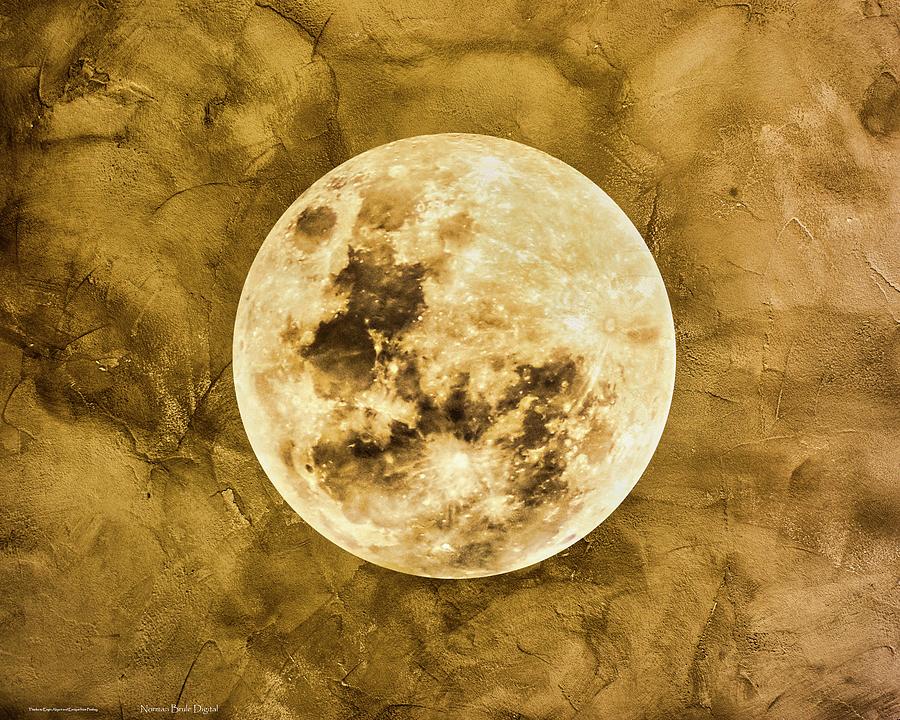 Marble Moon Digital Art by Norman Brule