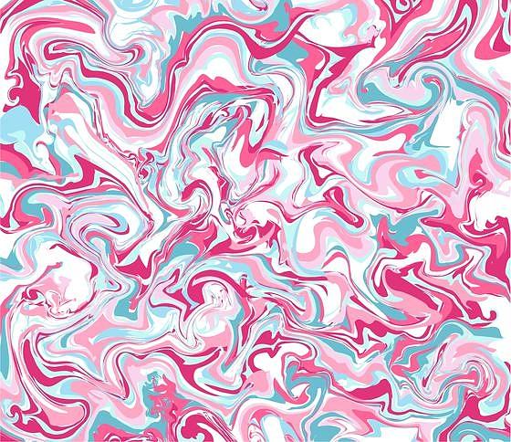 Animal Digital Art - Marble Pink Swirls by Royal Palace Arts