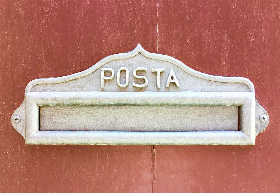 Marble Postal Slot In Old Italian Door Photograph by Deborah League