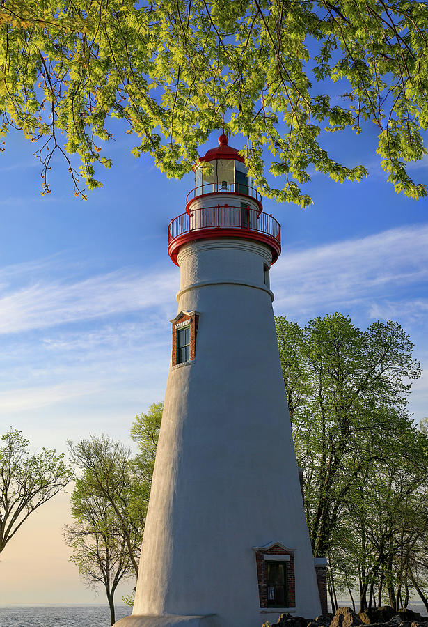 Marblehead Lighthouse Spring Leaves Photograph by Dan Sproul