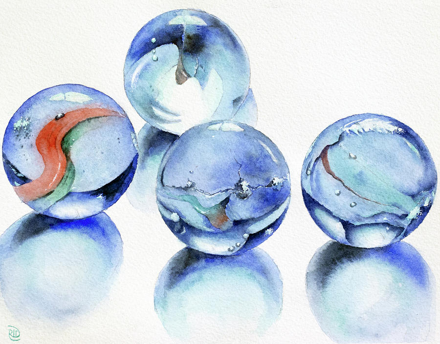 Marbles No.2 Painting by Rebecca Davis