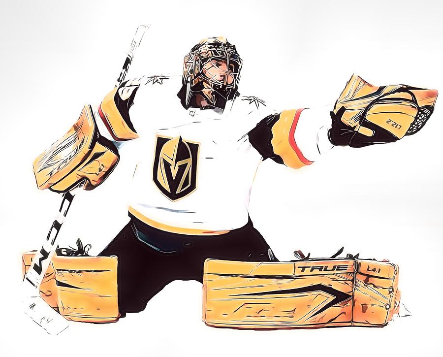 Marc Andre Fleury Mask // Las Vegas Knights // Hockey // Goalie // NHL //  Watercolour Painting