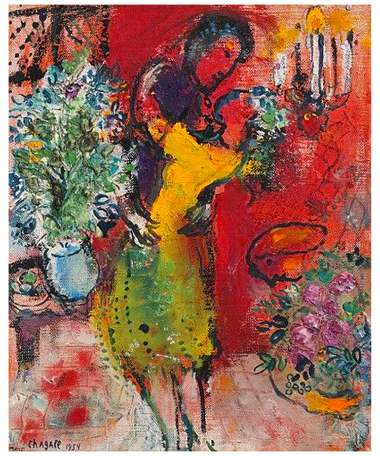 Marc Chagall A Couple at the Candelabra hippie Painting by Tim Palmer ...