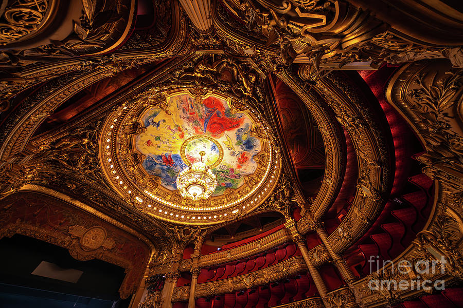 Marc Chagall Ceiling Of Paris Palais Garnier Opera House Photograph