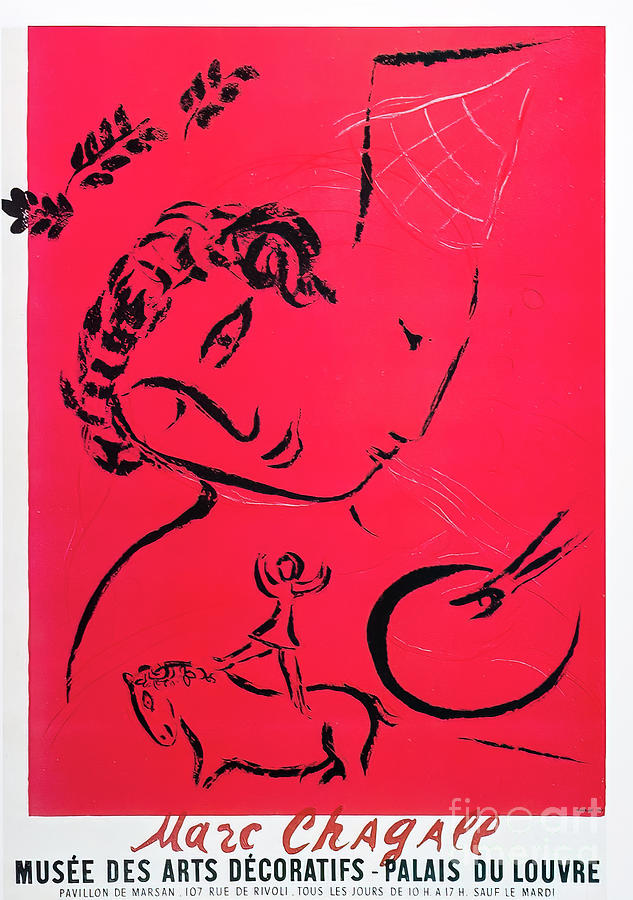 Marc Chagall Decorative Arts Poster Paris 1959 Drawing by Marc Chagall