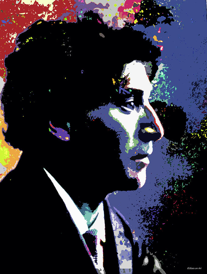 Hollywood Digital Art - Marc Chagall psychedelic portrait by Movie World Posters