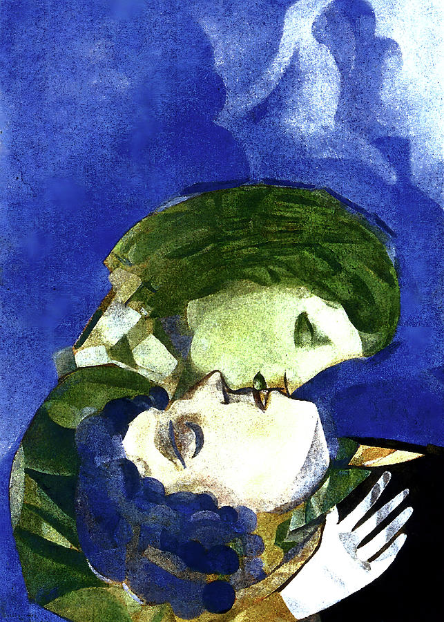 Marc Chagall - The Lovers Painting by Jon Baran