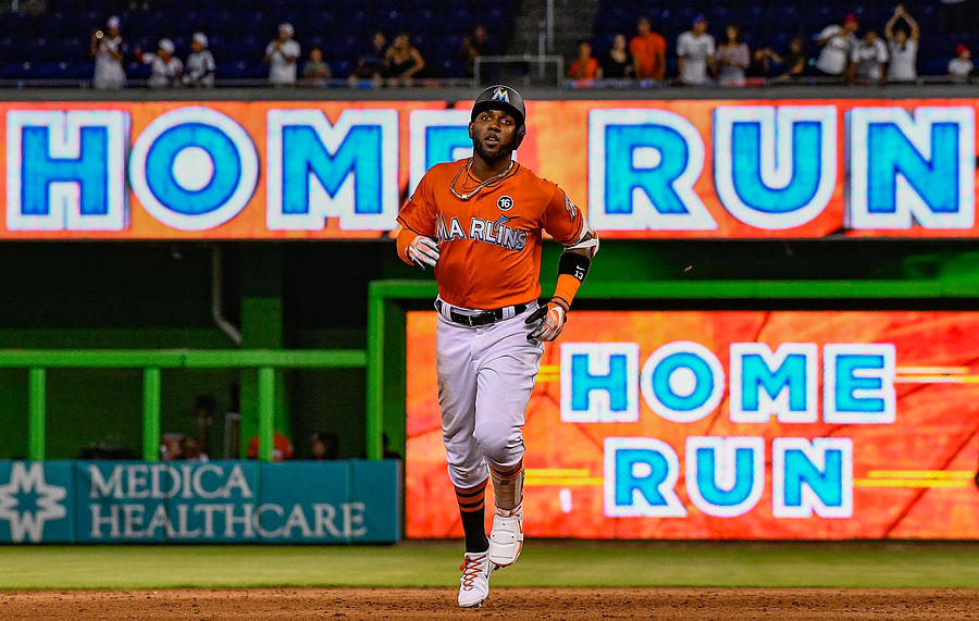 Marcell Ozuna Photograph by Mark Brown