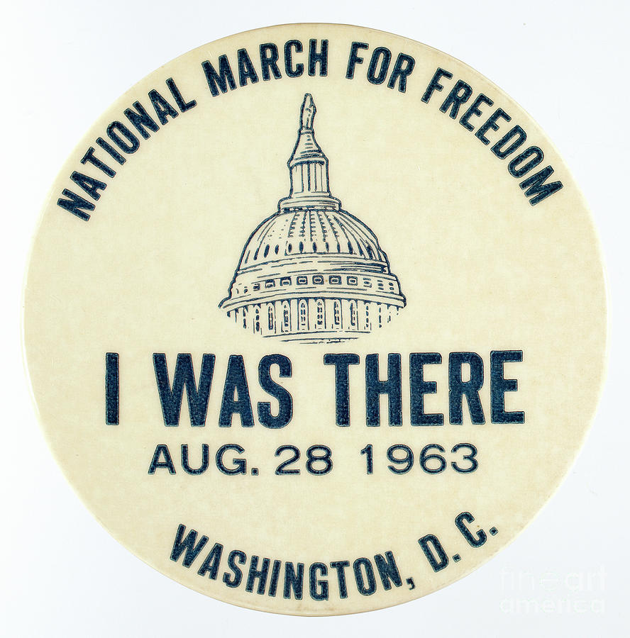 March On Washington Button, 1963 Drawing by Granger