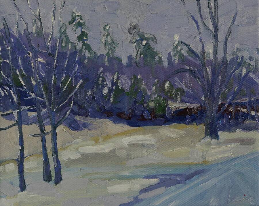 March Weather at Singleton Painting by Phil Chadwick