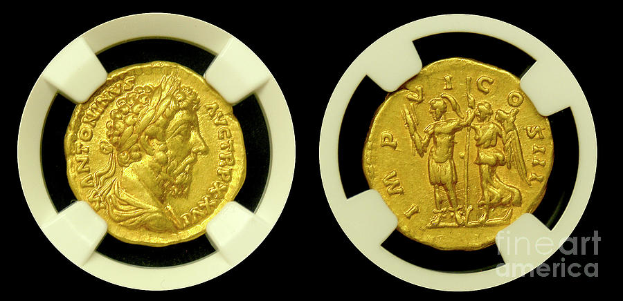 Marcus Aurelius Gold Aureus Photograph by Gunther Allen