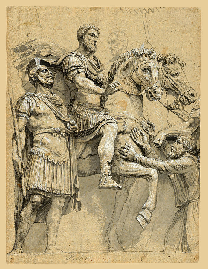 Marcus Aurelius on Horseback Drawing by Anonymous Fine Art America