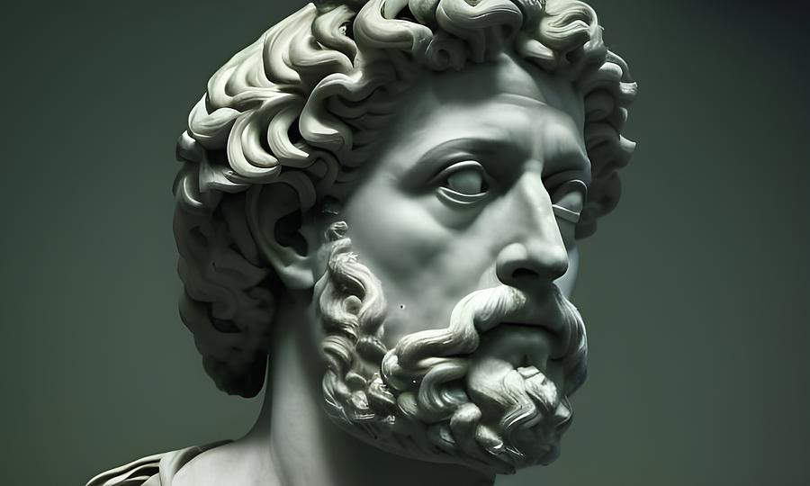 Marcus Aurelius portrait Digital Art by Brandway - Fine Art America