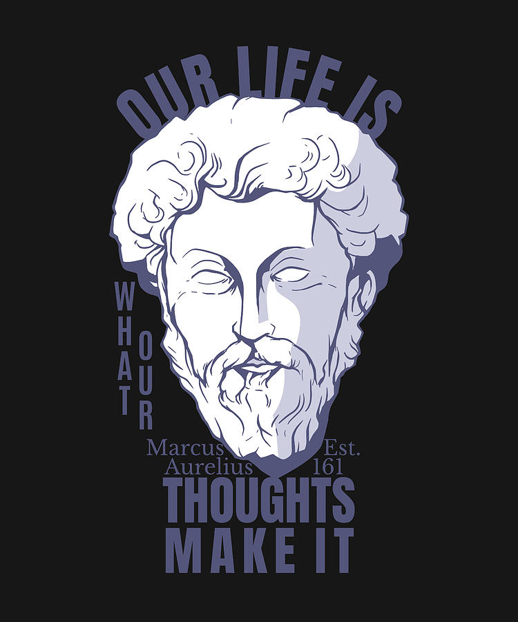 Philosophy Digital Art - Marcus Aurelius Quote by Philosopher