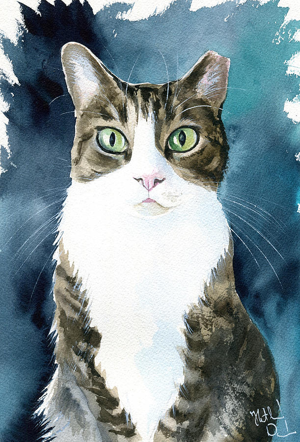Cat Painting - Marcus by Dora Hathazi Mendes