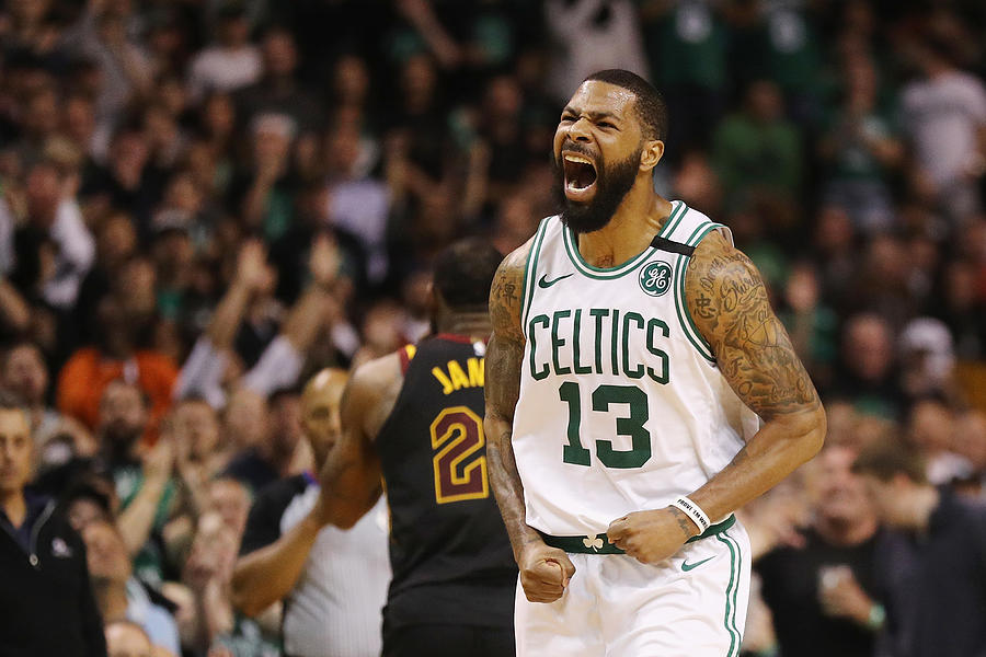 Marcus Morris and Lebron James Photograph by Maddie Meyer