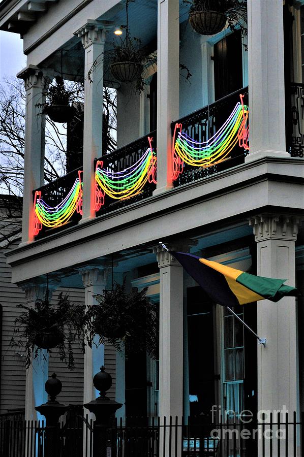 Mardi Gras 2021 House Float Neon In New Orleans Photograph by Michael Hoard