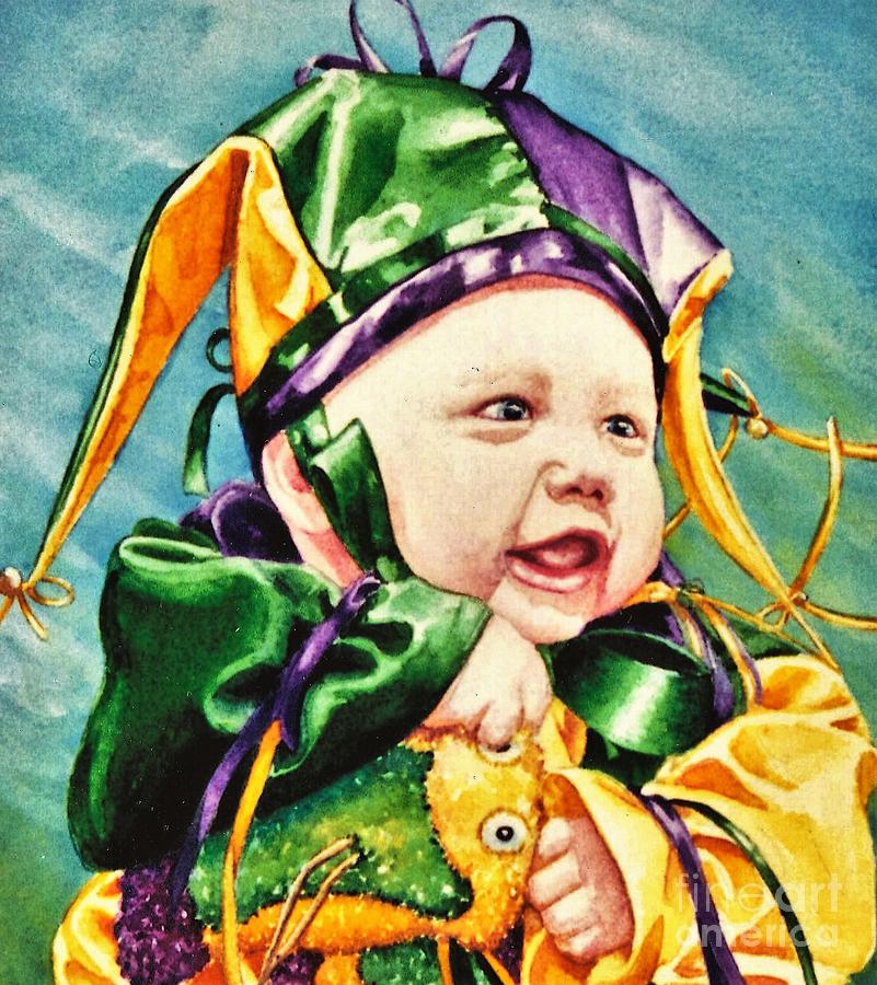 mardi gras baby cap