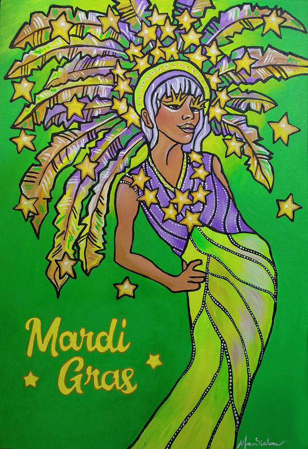 Queen Painting - Mardi Gras by Mardi Claw
